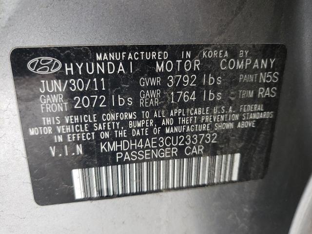 Photo 9 VIN: KMHDH4AE3CU233732 - HYUNDAI ELANTRA GL 