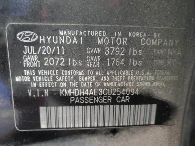 Photo 11 VIN: KMHDH4AE3CU254094 - HYUNDAI ELANTRA 