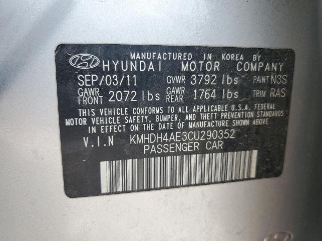 Photo 11 VIN: KMHDH4AE3CU290352 - HYUNDAI ELANTRA 