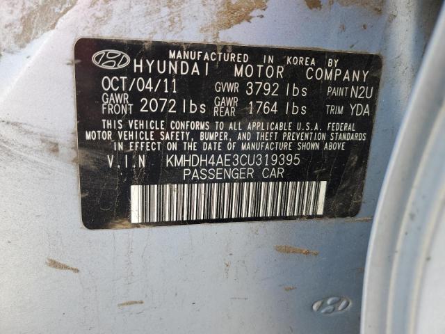 Photo 11 VIN: KMHDH4AE3CU319395 - HYUNDAI ELANTRA GL 