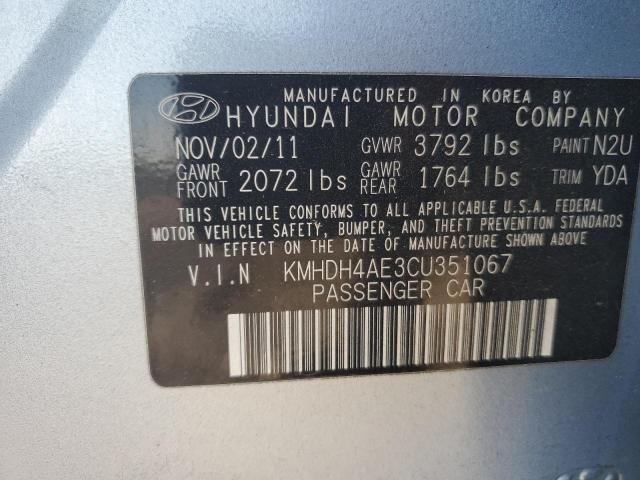 Photo 11 VIN: KMHDH4AE3CU351067 - HYUNDAI ELANTRA 