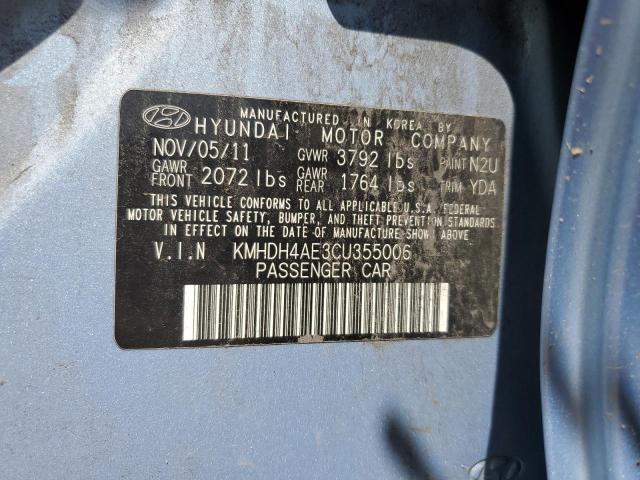 Photo 12 VIN: KMHDH4AE3CU355006 - HYUNDAI ELANTRA 