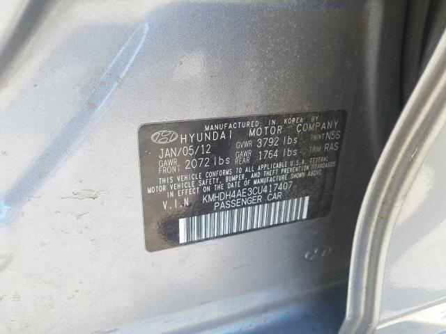 Photo 9 VIN: KMHDH4AE3CU417407 - HYUNDAI ELANTRA GL 