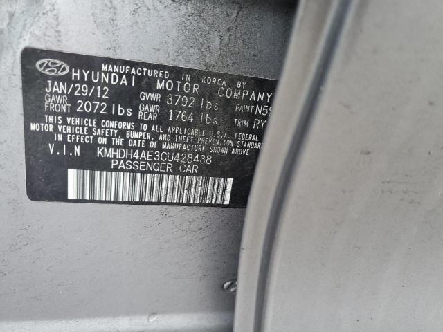 Photo 12 VIN: KMHDH4AE3CU428438 - HYUNDAI ELANTRA GL 