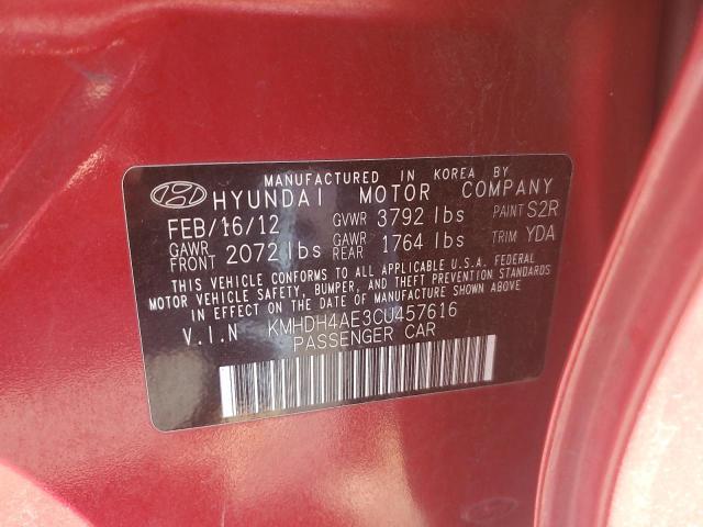 Photo 11 VIN: KMHDH4AE3CU457616 - HYUNDAI ELANTRA GL 