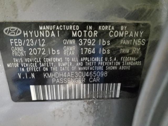 Photo 11 VIN: KMHDH4AE3CU465098 - HYUNDAI ELANTRA GL 