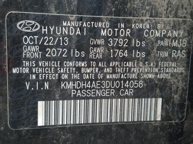 Photo 9 VIN: KMHDH4AE3DU014058 - HYUNDAI ELANTRA 