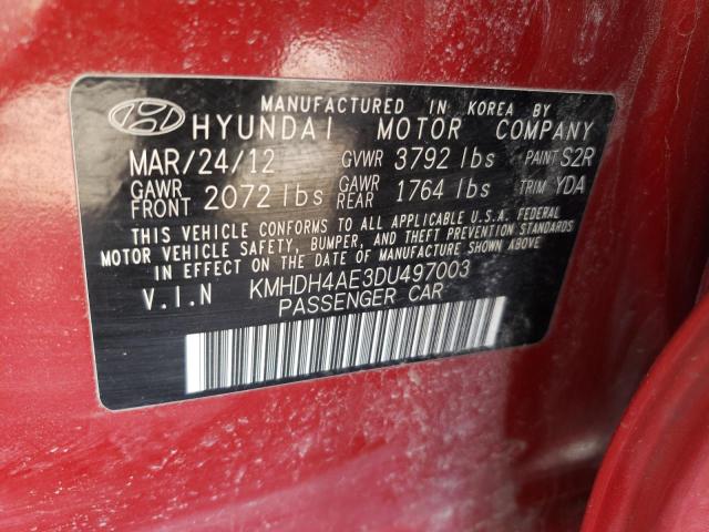 Photo 11 VIN: KMHDH4AE3DU497003 - HYUNDAI ELANTRA 