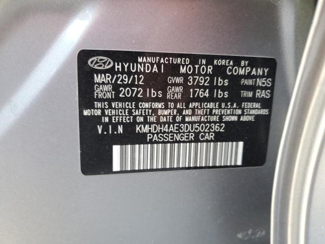 Photo 12 VIN: KMHDH4AE3DU502362 - HYUNDAI ELANTRA GL 