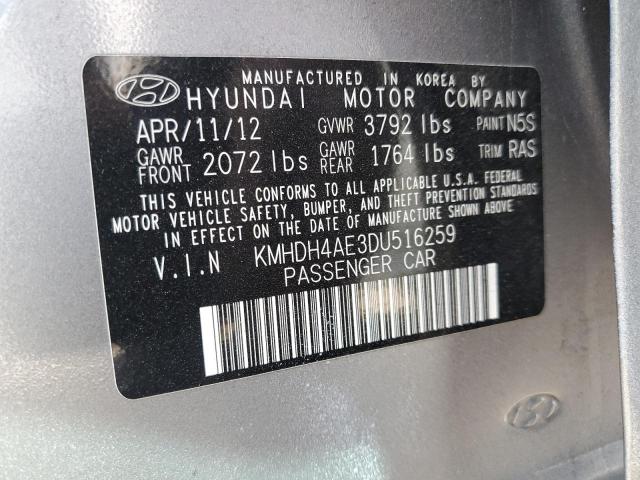 Photo 11 VIN: KMHDH4AE3DU516259 - HYUNDAI ELANTRA GL 