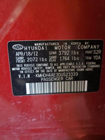 Photo 11 VIN: KMHDH4AE3DU523339 - HYUNDAI ELANTRA 