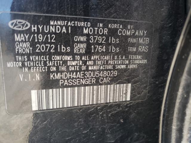 Photo 9 VIN: KMHDH4AE3DU548029 - HYUNDAI ELANTRA GL 