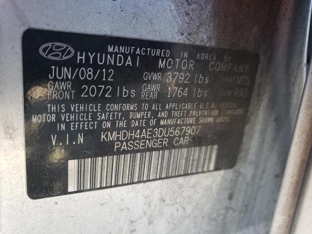 Photo 12 VIN: KMHDH4AE3DU567907 - HYUNDAI ELANTRA 