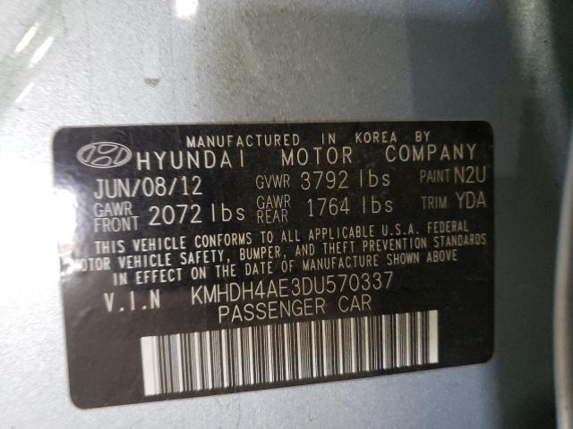 Photo 9 VIN: KMHDH4AE3DU570337 - HYUNDAI ELANTRA GL 