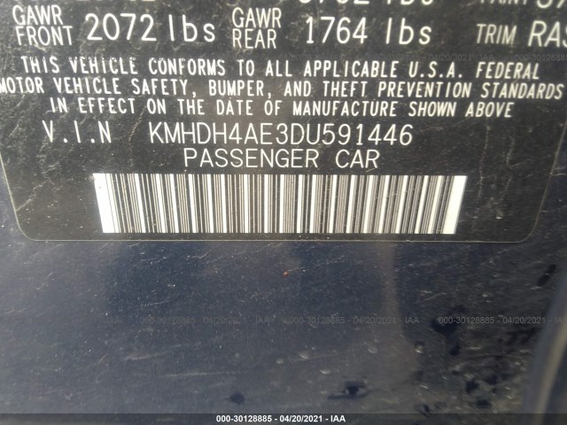 Photo 8 VIN: KMHDH4AE3DU591446 - HYUNDAI ELANTRA 