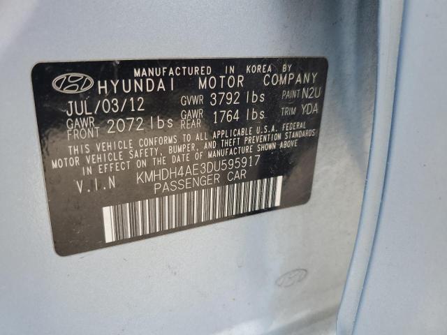 Photo 11 VIN: KMHDH4AE3DU595917 - HYUNDAI ELANTRA GL 