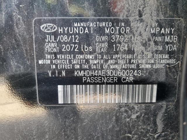 Photo 11 VIN: KMHDH4AE3DU600243 - HYUNDAI ELANTRA 