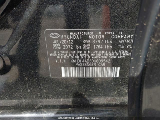 Photo 8 VIN: KMHDH4AE3DU609542 - HYUNDAI ELANTRA 