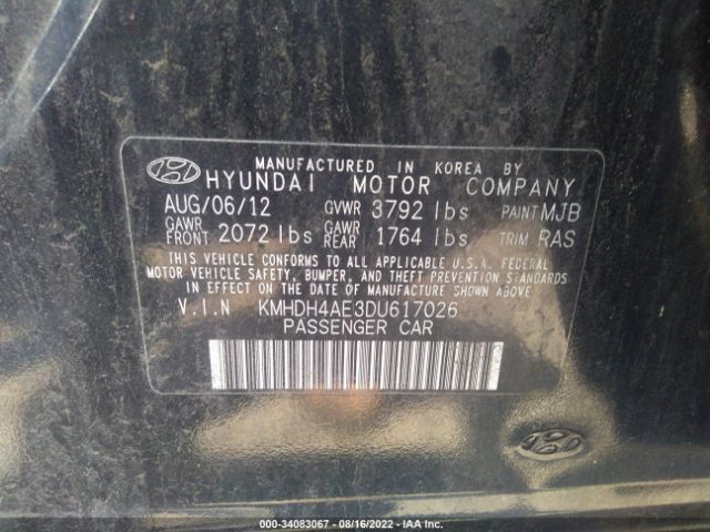 Photo 8 VIN: KMHDH4AE3DU617026 - HYUNDAI ELANTRA 