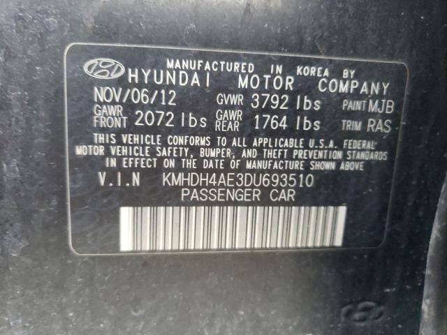 Photo 9 VIN: KMHDH4AE3DU693510 - HYUNDAI ELANTRA GL 