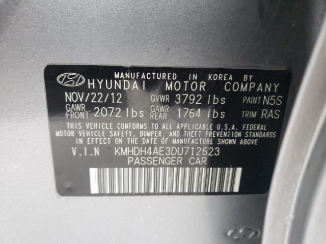 Photo 9 VIN: KMHDH4AE3DU712623 - HYUNDAI ELANTRA GL 