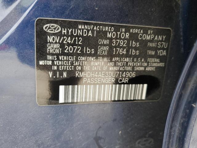 Photo 11 VIN: KMHDH4AE3DU714906 - HYUNDAI ELANTRA GL 