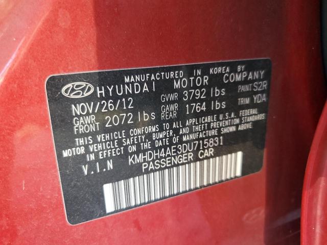 Photo 11 VIN: KMHDH4AE3DU715831 - HYUNDAI ELANTRA GL 