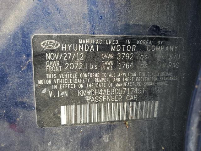 Photo 11 VIN: KMHDH4AE3DU717451 - HYUNDAI ELANTRA GL 