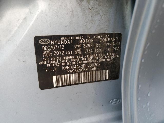 Photo 11 VIN: KMHDH4AE3DU730202 - HYUNDAI ELANTRA 