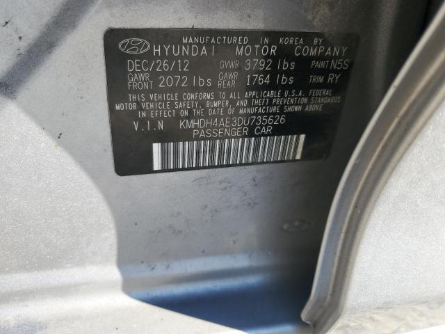 Photo 11 VIN: KMHDH4AE3DU735626 - HYUNDAI ELANTRA GL 