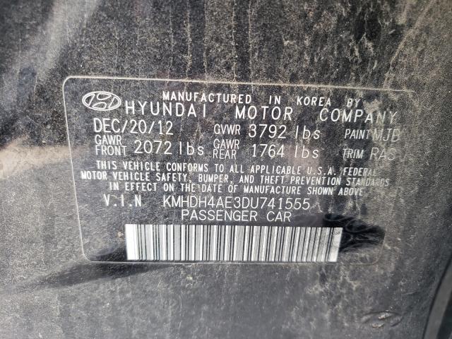 Photo 9 VIN: KMHDH4AE3DU741555 - HYUNDAI ELANTRA GL 