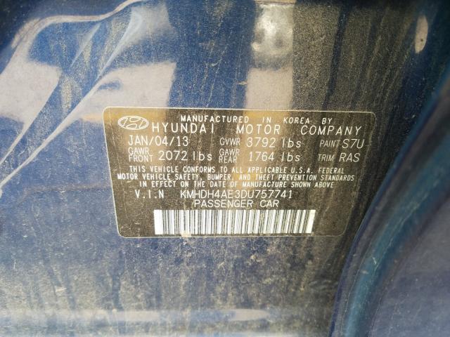 Photo 9 VIN: KMHDH4AE3DU757741 - HYUNDAI ELANTRA GL 