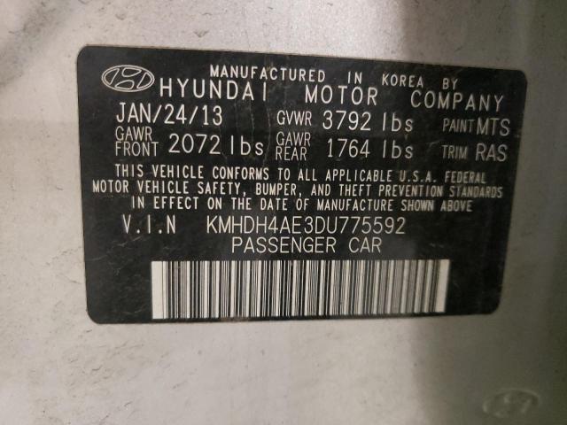 Photo 11 VIN: KMHDH4AE3DU775592 - HYUNDAI ELANTRA GL 