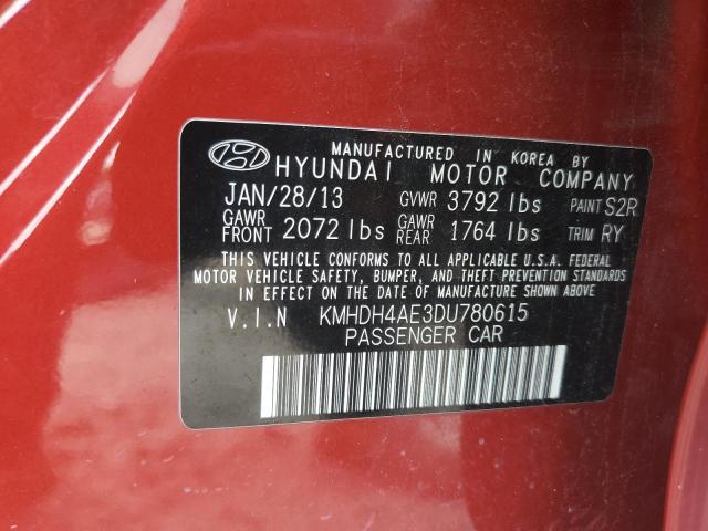 Photo 12 VIN: KMHDH4AE3DU780615 - HYUNDAI ELANTRA GL 