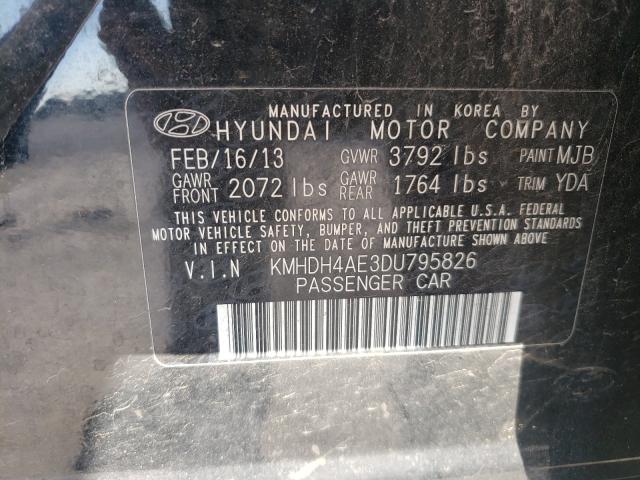 Photo 9 VIN: KMHDH4AE3DU795826 - HYUNDAI ELANTRA GL 