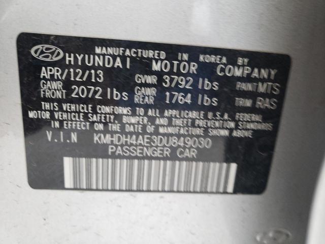 Photo 9 VIN: KMHDH4AE3DU849030 - HYUNDAI ELANTRA GL 