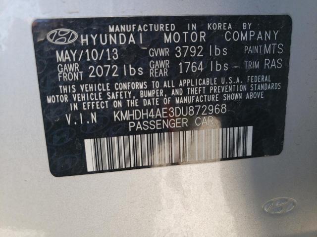 Photo 11 VIN: KMHDH4AE3DU872968 - HYUNDAI ELANTRA 