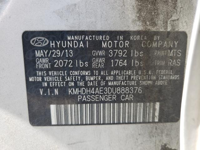 Photo 9 VIN: KMHDH4AE3DU888376 - HYUNDAI ELANTRA GL 