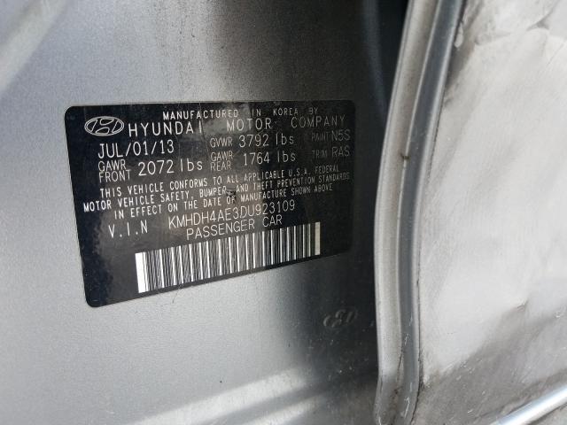 Photo 9 VIN: KMHDH4AE3DU923109 - HYUNDAI ELANTRA GL 