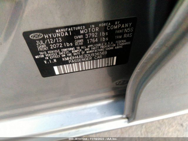 Photo 8 VIN: KMHDH4AE3DU936569 - HYUNDAI ELANTRA 