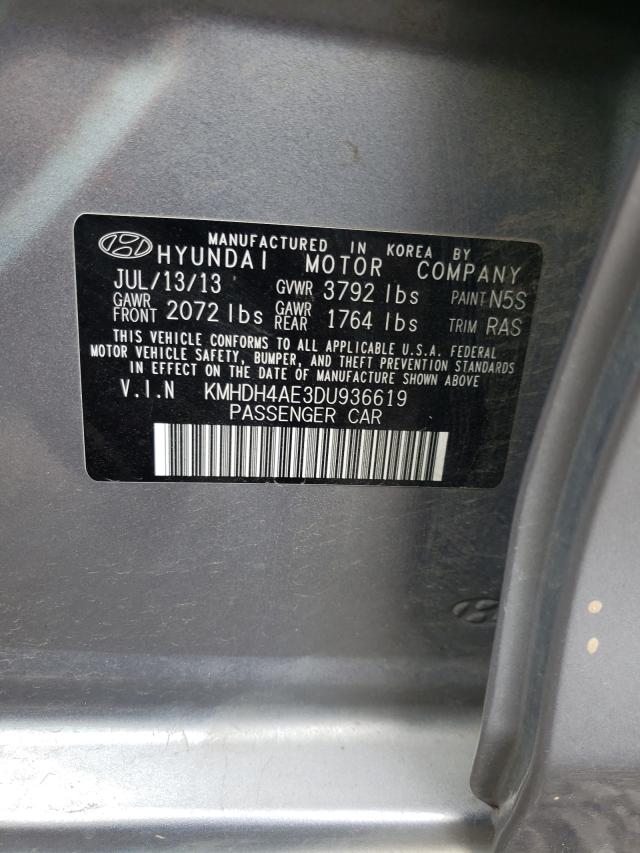 Photo 9 VIN: KMHDH4AE3DU936619 - HYUNDAI ELANTRA GL 