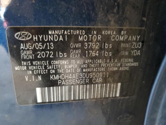 Photo 11 VIN: KMHDH4AE3DU950911 - HYUNDAI ELANTRA GL 