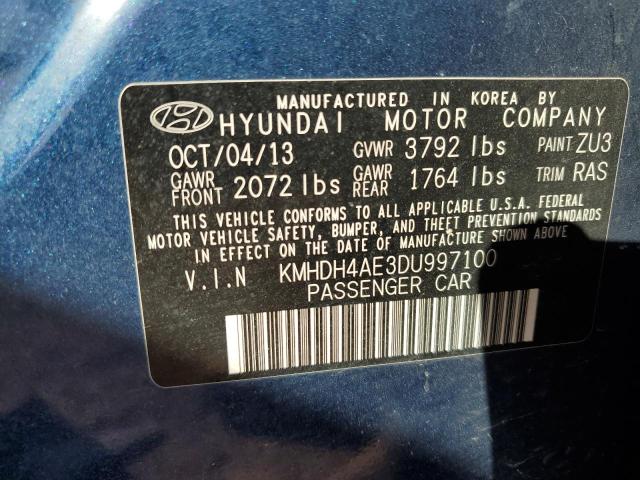 Photo 11 VIN: KMHDH4AE3DU997100 - HYUNDAI ELANTRA GL 