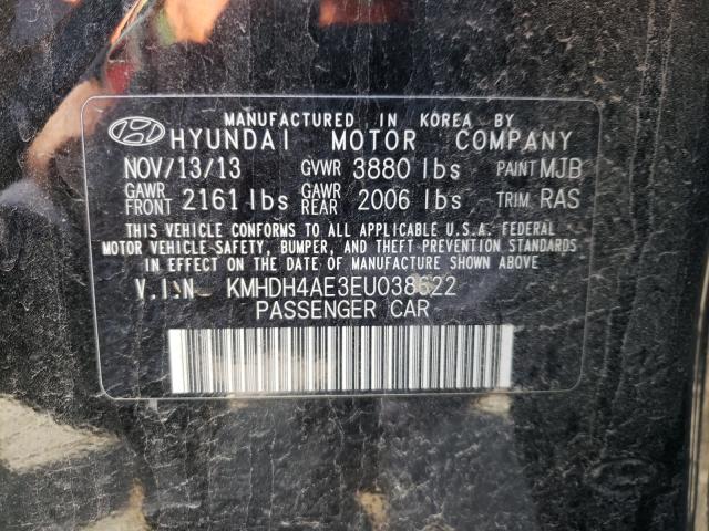 Photo 9 VIN: KMHDH4AE3EU038622 - HYUNDAI ELANTRA SE 