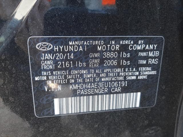 Photo 9 VIN: KMHDH4AE3EU106191 - HYUNDAI ELANTRA SE 