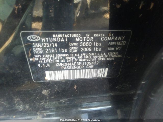 Photo 8 VIN: KMHDH4AE3EU109432 - HYUNDAI ELANTRA 