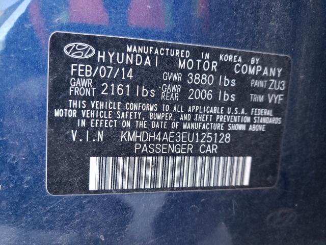 Photo 9 VIN: KMHDH4AE3EU125128 - HYUNDAI ELANTRA SE 