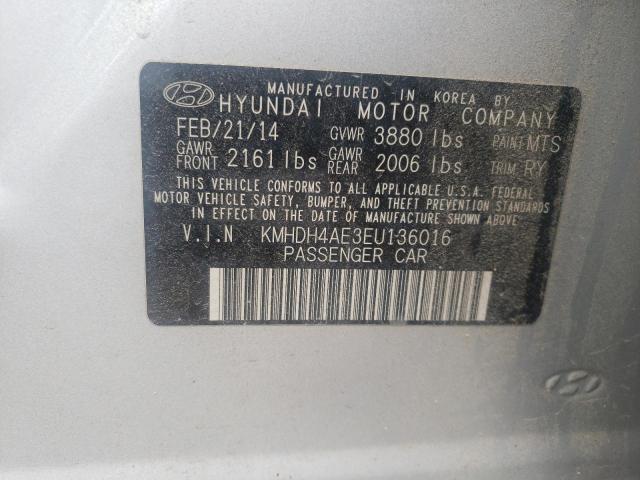 Photo 9 VIN: KMHDH4AE3EU136016 - HYUNDAI ELANTRA SE 