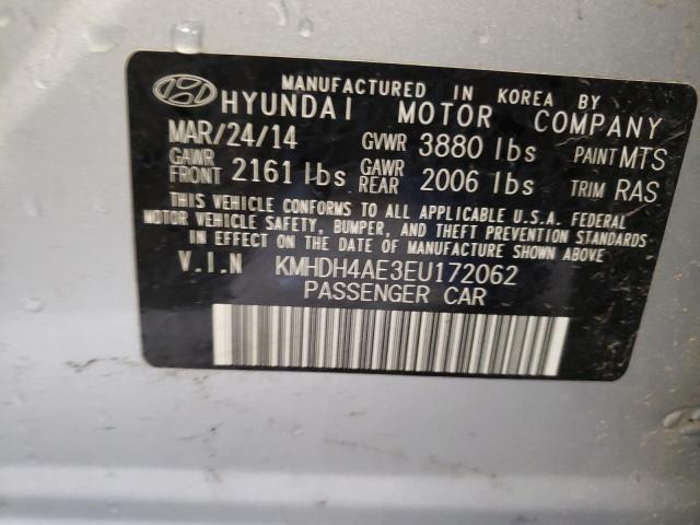 Photo 9 VIN: KMHDH4AE3EU172062 - HYUNDAI ELANTRA SE 