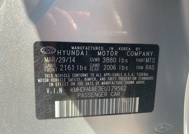 Photo 9 VIN: KMHDH4AE3EU179562 - HYUNDAI ELANTRA SE 